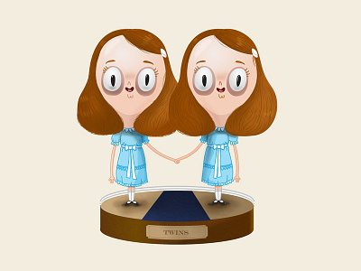 Twins illustration terror the shining twins