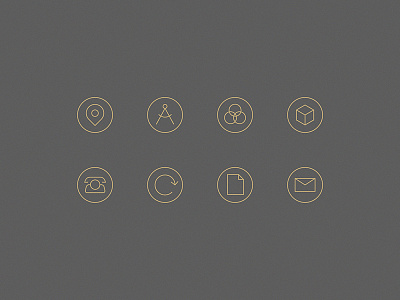 Real estate icons gold icons light minimal real estate system thin