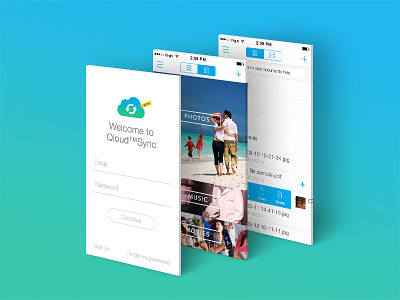 Qloud™Sync App Mockup app apple flat ios iphone mockup qloud sync