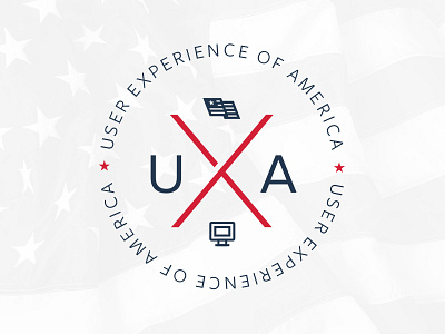 UXA america computer flag star user experience ux uxa