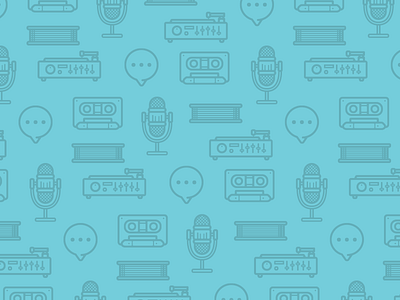 Podcasticatin' audio cassette design icon microphone minimal podcast recording talk turntable ui vector