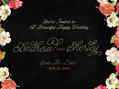 Wedding Invitation Sample brush caligraphy elegance elegant hand writing handwritten lettering monoline pen speed spontanious typeface