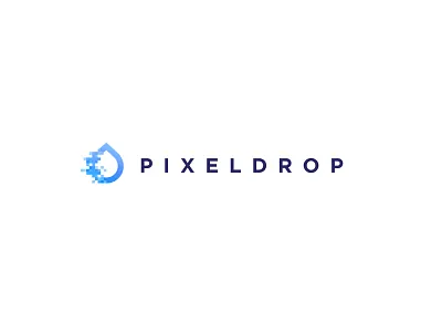 Pixeldrop - logo concept WIP branding design design elements drop logo pixel pixelated pixeldrop resources