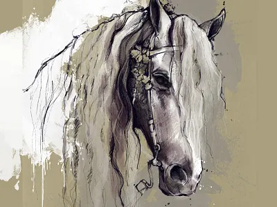 This Little Mare. art digital drawing equestrian equine horse illustration illustrator mare sketch