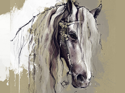 This Little Mare. art digital drawing equestrian equine horse illustration illustrator mare sketch