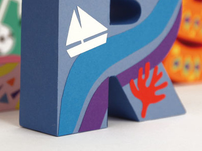 Baby Lettering coral lettering paper paper craft reef toy