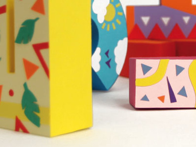 Baby Lettering colours lettering paper paper craft shapes