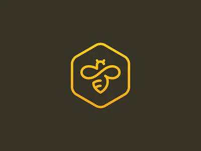 Bumble bee bumble buzz hive icon insect logo