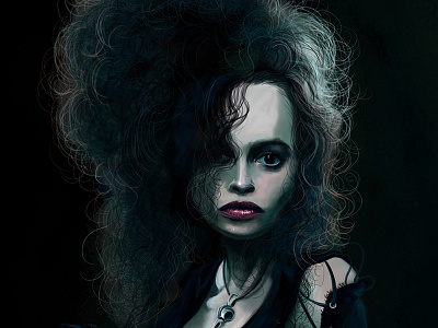 Bellatrix Lestrange caricature caricature illustration