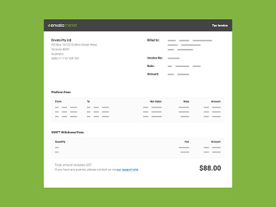 Invoice ca$h invoice money statement tax invoice