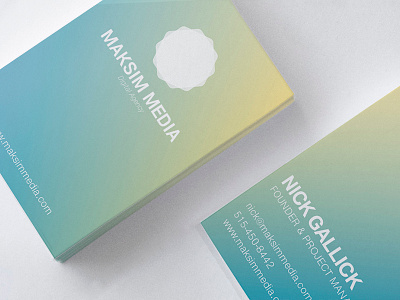 Maksim Media Cards business cards gradient