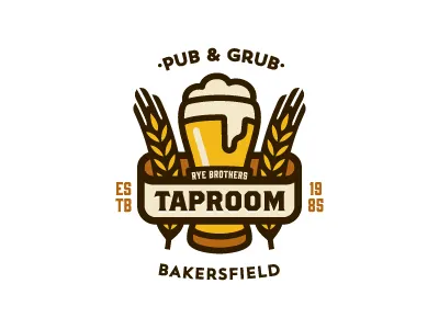 Rye Brothers Taproom ale bar beer brew brewery class logo mug pub restaurant tap wheat