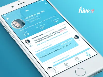 Hive App - Profile app application client hive ios iphone profile twitter user
