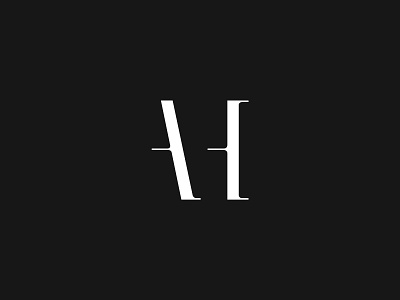 AH MONOGRAM architect bodoni monogram type vector