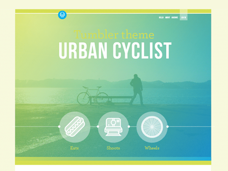 Urban Cyclist Theme bike blog flat icons theme