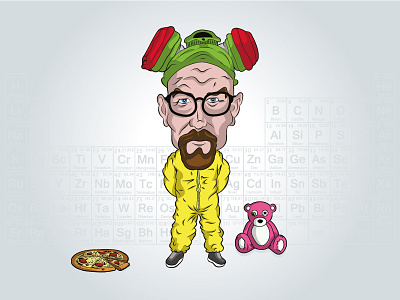 Breaking Bad, y'all! bear breaking bad illustration pizza walter white