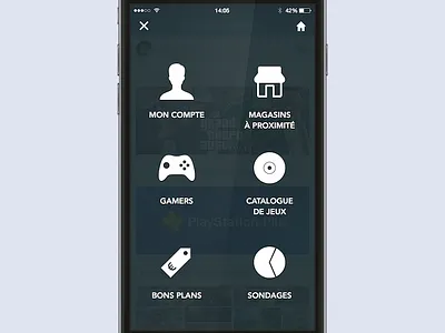 iOS App Design - Menu app design game icon icons interface ios menu ui ux