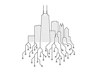 Chicago Windygrid CNS 2d illustration mongo vector