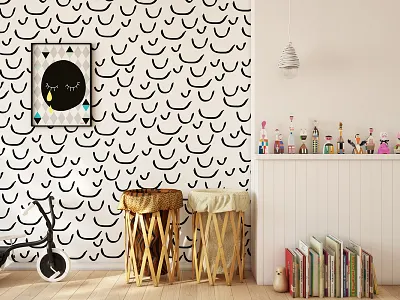 Smile 3d fajno fajnodesign illustration interior invite pattern print render wallpaper