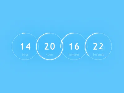 Circular Counterdown counter css javascript progress