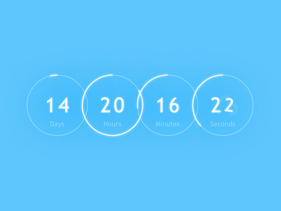 Circular Counterdown counter css javascript progress