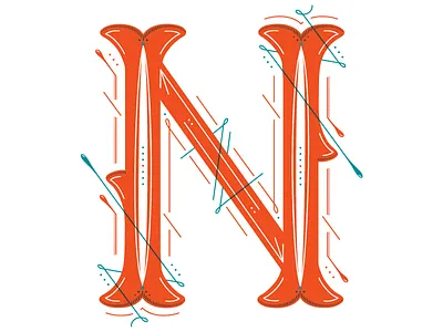 Drop Cap N drop cap lettering n typography