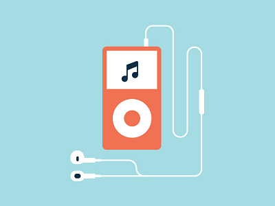 iPod earpod flat illustration ipod vector