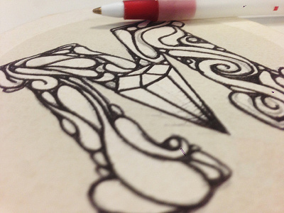 Coaster Doodle A bored coaster diamond doodle malleable pen
