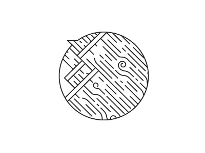 Give wood. icon illustration line art outline wood