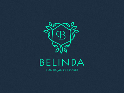 Belinda boutique floral flower letter line logo monogram ornament ornate thin