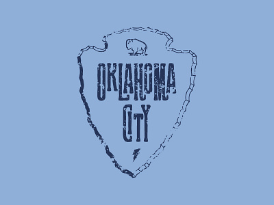 Arrowhead arrowhead bison buffalo city illustration oklahoma oklahoma city texture thunder thunderbolt