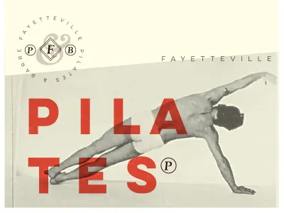 Pilates arkansas barre branding logo pilates typography vintage