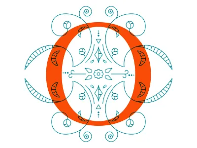 O Drop Cap drop cap hand lettering illustration lettering line o sketch to vector type