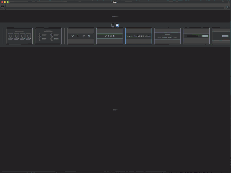 Blocs demo app design mac web