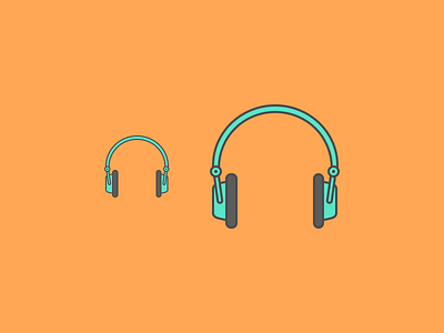 Headphones audio headphones icon jams minimal music rocking sound