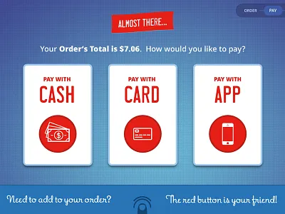 Touch Screen Ordering System Design - Payment card cash fast food menu payment touch screen