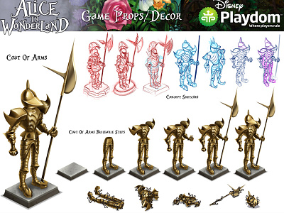 Alice in Wonderland: Coat of Arms alice coat of arms concept decor design disney game ipad isometric item photoshop wonderland