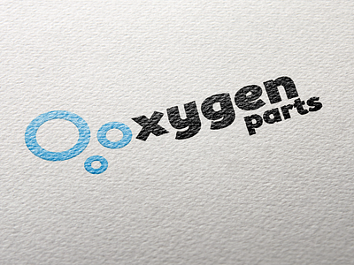Oxygenparts blue brand cool logo simple typography