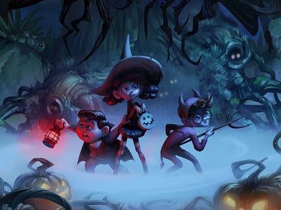 Halloween characters halloween night