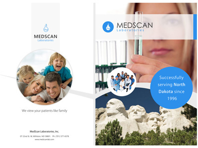 Brochure Design for M-Lab blue brochure brochure design design graphics photoshop white