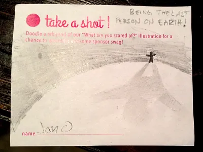 Being The Last Person On Earth dribbblechs greatest fear halloween meetup sketch