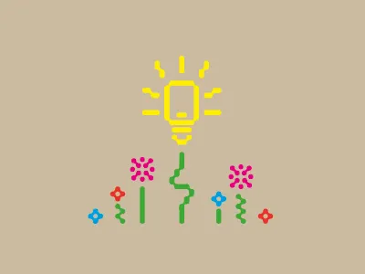 Let a Flower Bloom icon pictogram