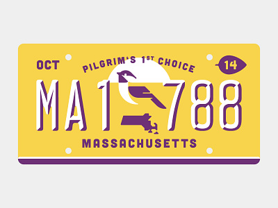 Pilgrim's 1st Choice bird chickadee illustration massachusetts plate state vector vektorgrafik