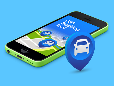 GPS Tracking splash 5c gps icon ios iphone iphone5c marker poi splash