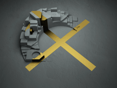 CHRLX Studio Logo ID 3d houdini loop procedural