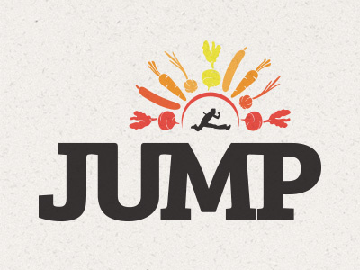 Jump Logo aid food jump logo man