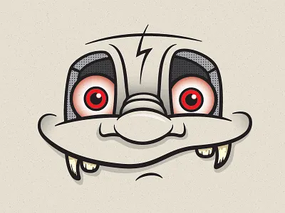 Vampire Guy blood sucker eyes face fangs gouls halloween illustration monster scary vampire vector