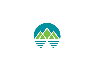 Mountains + Water + Sky #1 branding design graphic icon id logo mark minimal minimalist moutains sky water