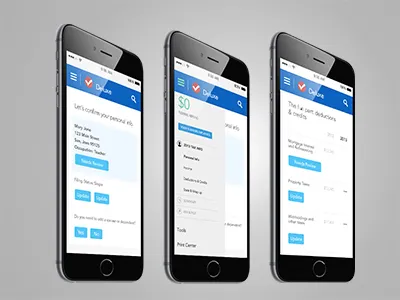 TTO Returning User Experience Screens design graphic mobile taxes tto ui ux