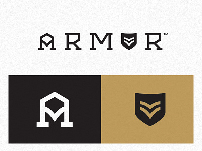 Armor brand logo military militia typography